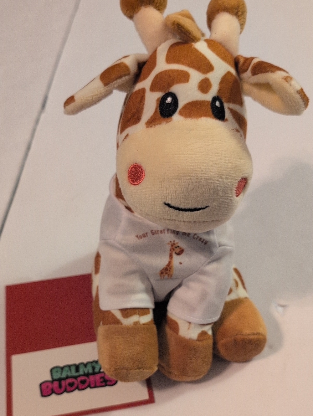 Giraffe Plush Toy 8" Cereal Grains And Lavender